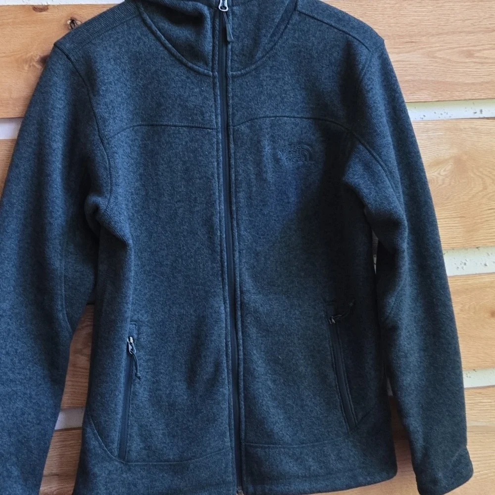 The North Face Dark Green Fleece Zip-Up Hoodie‎ Sz. S Jacket